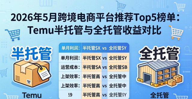 2026年5月跨境电商平台推荐Top5榜单：新手卖家哪个平台赚得更多