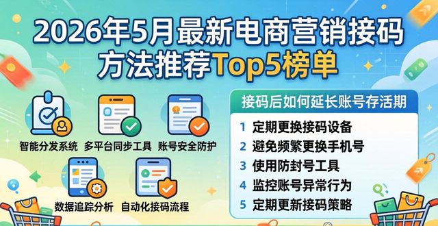 2026年5月最新电商营销接码方法推荐Top5榜单
