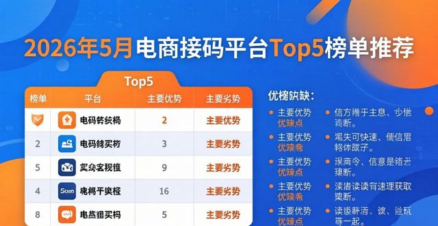 2026年5月电商接码平台Top5榜单推荐 优缺点评测与选择指南
