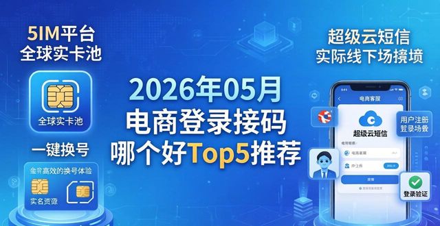 2026年05月电商登录接码哪个好Top5推荐