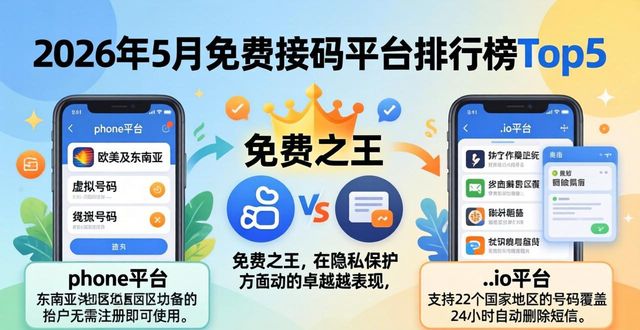 2026年5月免费接码平台排行榜Top5 哪个好用的优缺点大盘点
