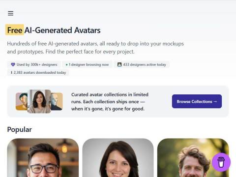 UI Faces | Free AI-Generated Avatars for Design Mockups