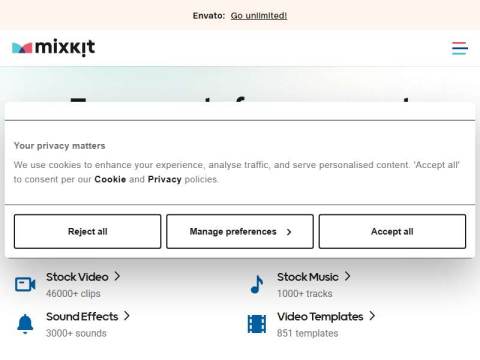 Mixkit – Awesome free assets for your next video project