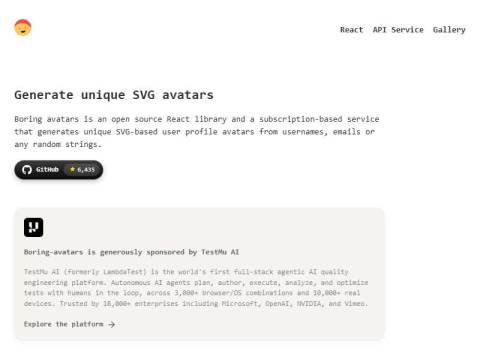 Boring Avatars: Open-Source React Library & Customizable SVG Avatar Service