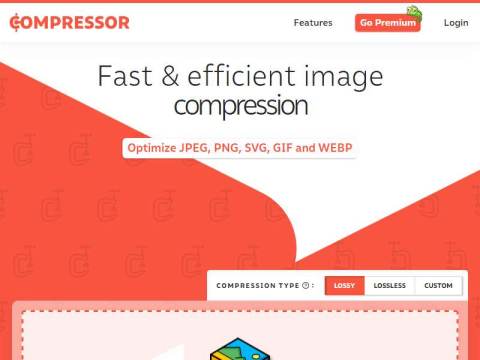 Compressor.io – optimize and compress JPEG photos and PNG images
