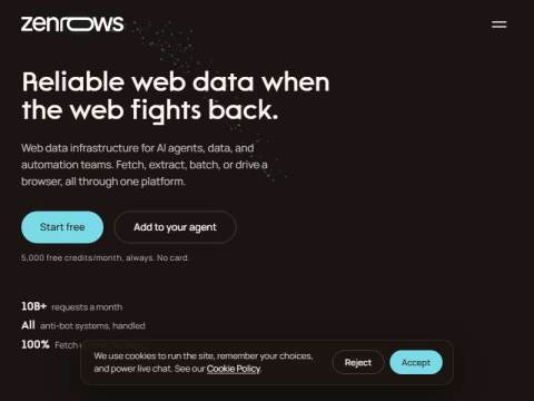 Zenrows · Reliable web data for AI