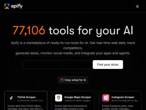 Apify: The largest marketplace of trusted tools for AI