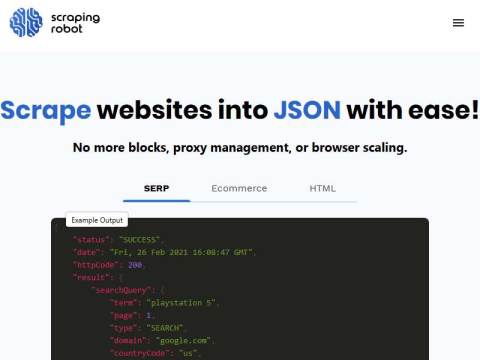 Scraping Robot | Quality Web Scraping | Try Our API Today