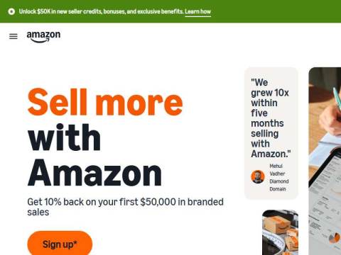 我要开店 | 立即在 Amazon.com 开店