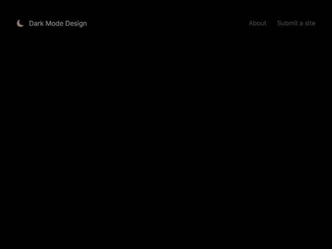 Dark Mode Design 🌘 Handpicked website inspiration