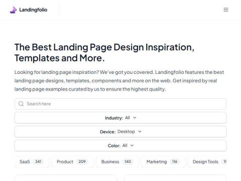 The Best Landing Page Design Inspiration, Templates and More | Landingfolio