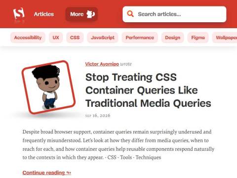 Smashing Magazine — For Web Designers And Developers
