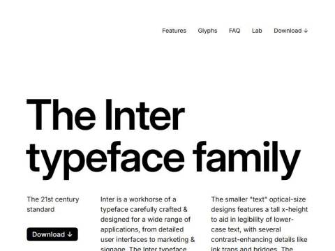 Inter font family