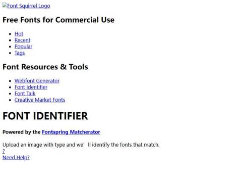 Identify Fonts – The Font Squirrel Matcherator