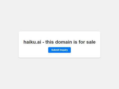 haiku.ai – Domain For Sale