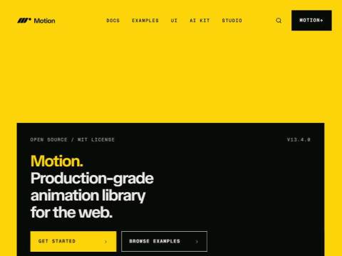 Motion (prev Framer Motion): JavaScript & React animation library