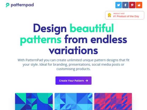 PatternPad – Create beautiful patterns for presentations, social media or brandi