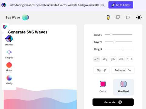 Svg Wave – A free & beautiful gradient SVG wave Generator.