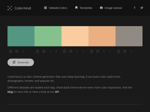 Colormind – the AI powered color palette generator