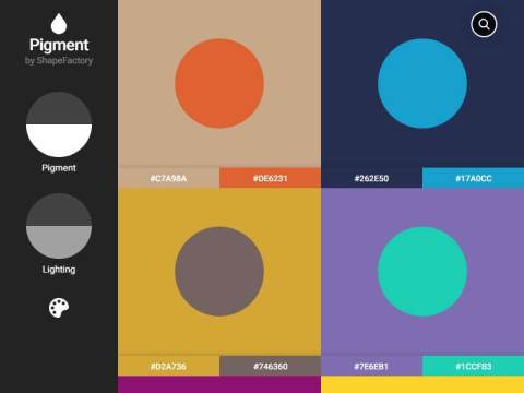 Pigment by ShapeFactory | Simple Color Palette Generator