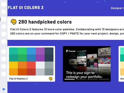 Flat UI Colors 2 – 14 Color Palettes, 280 colors 🎨