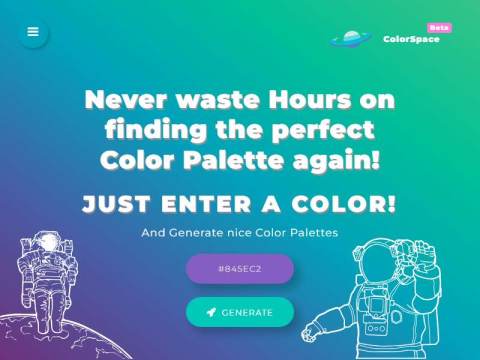 ColorSpace – Color Palettes Generator and Color Gradient Tool
