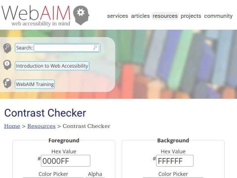 WebAIM: Contrast Checker