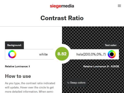 Contrast Ratio – WCAG Color Contrast Checker