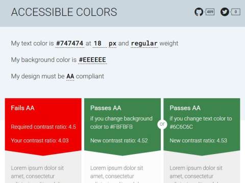 Accessible Colors | WCAG 2.0 AA and AAA color contrast checker