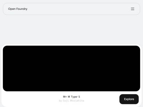Open Foundry | Curated Fonts for Free