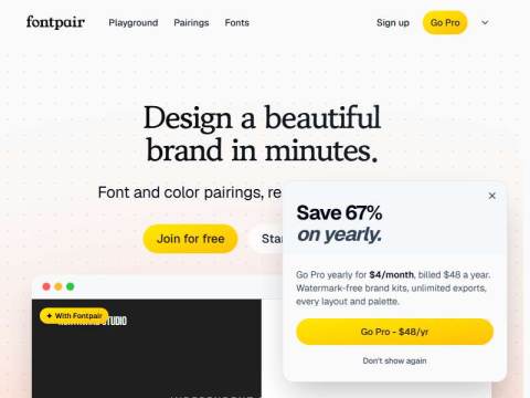 Fontpair – Free Google Font Combinations & Generator