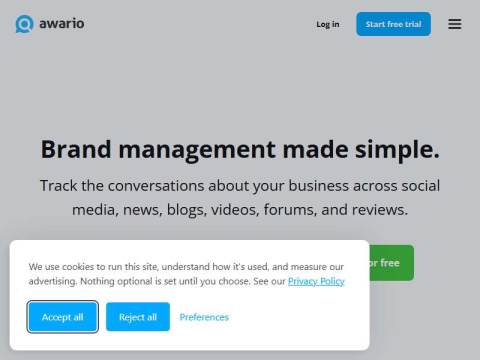 Brand monitoring tool to analyze all brand mentions on the web | Awario