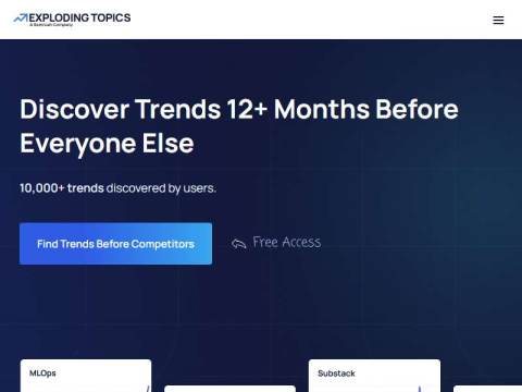 Exploding Topics – Discover the hottest new trends.