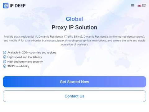 IPDEEP-Global High-Anonymity Proxy IPs-Dynamic,Static&Mobile